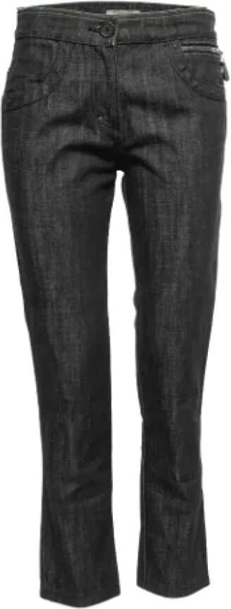 Bottega Veneta Vintage Stijlvolle Svart Denim Jeans Zwart Dames
