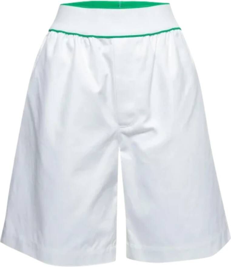 Bottega Veneta Vintage Stijlvolle witte katoenen shorts White Dames
