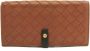 Bottega Veneta Vintage Tweedehands Bruin Leren Bottega Veneta Portemonnee Bruin Dames - Thumbnail 1