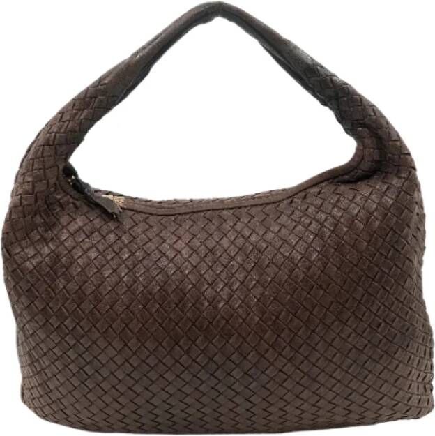 Bottega Veneta Vintage Tweedehands handtas Bruin Dames