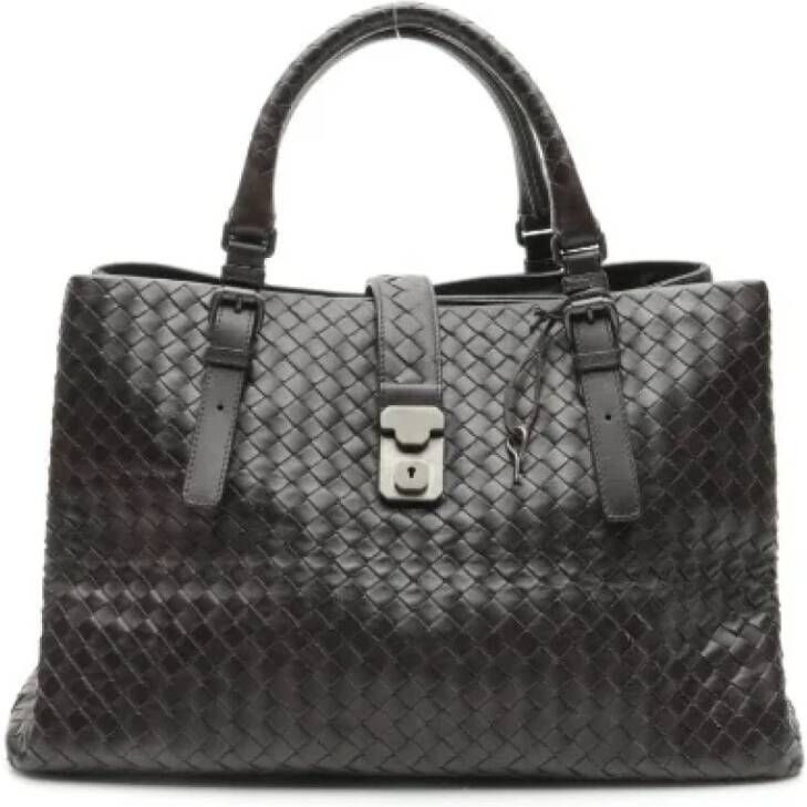 Bottega Veneta Vintage Tweedehands handtas Bruin Dames