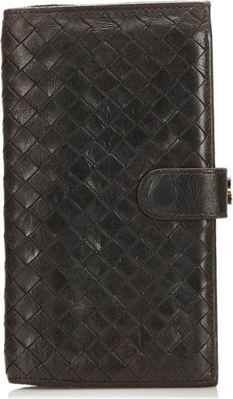 Bottega Veneta Vintage Tweedehands portefeuilles Bruin Dames