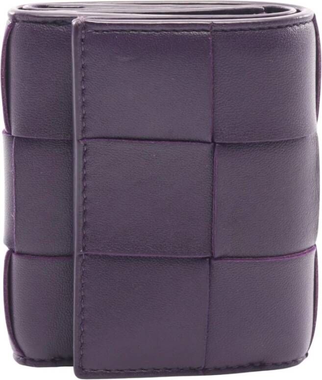 Bottega Veneta Vintage Tweedehands portefeuilles Paars Dames