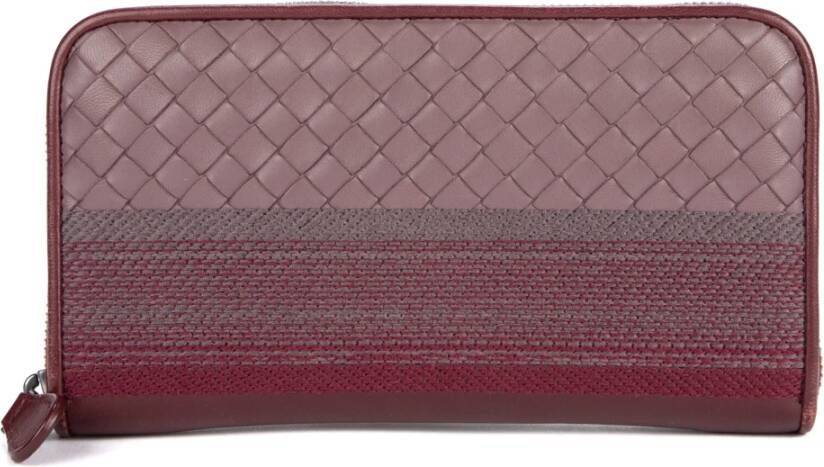 Bottega Veneta Vintage Tweedehands portefeuilles Rood Dames
