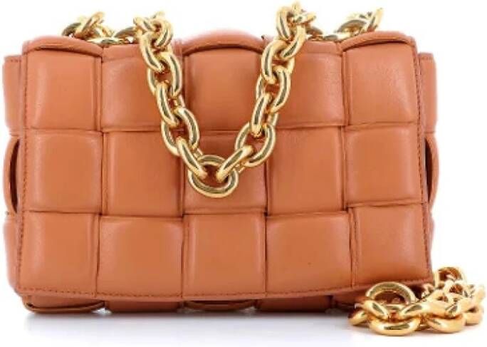 Bottega Veneta Vintage Tweedehands schoudertas Bruin Dames