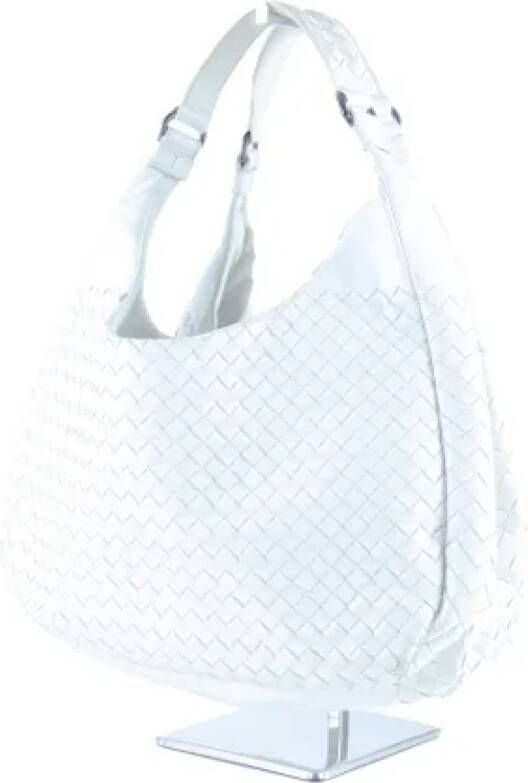 Bottega Veneta Vintage Tweedehands Witte Stoffen Bottega Veneta Tas White Dames