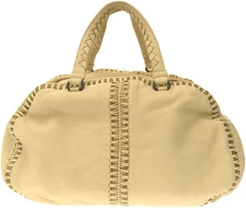 Bottega Veneta Vintage Voldoende lederen handtassen Beige Dames