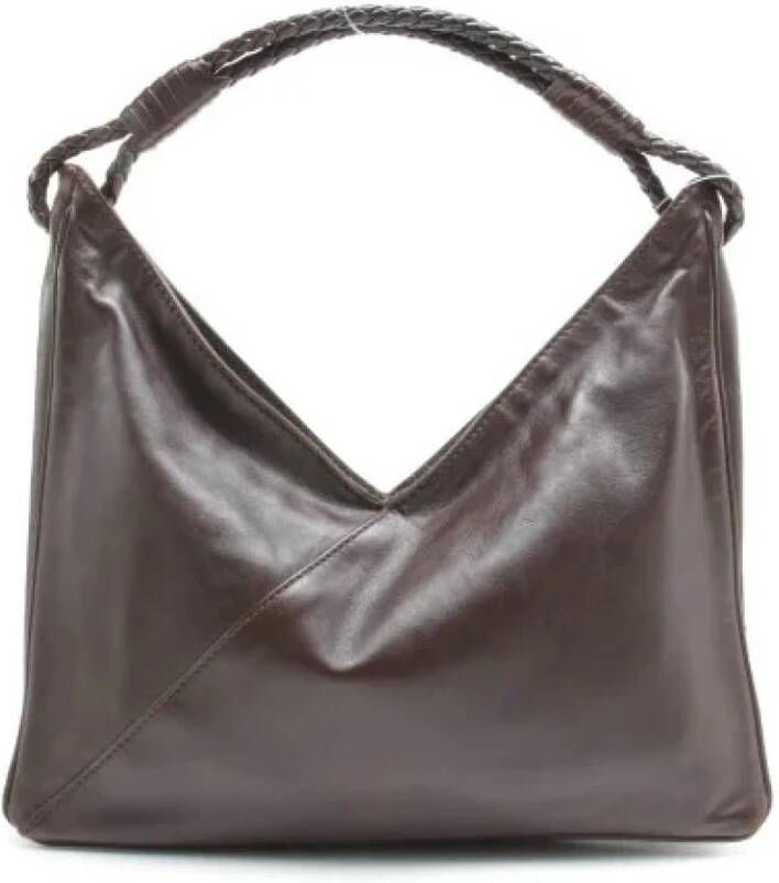 Bottega Veneta Vintage Voldoende lederen handtassen Bruin Dames
