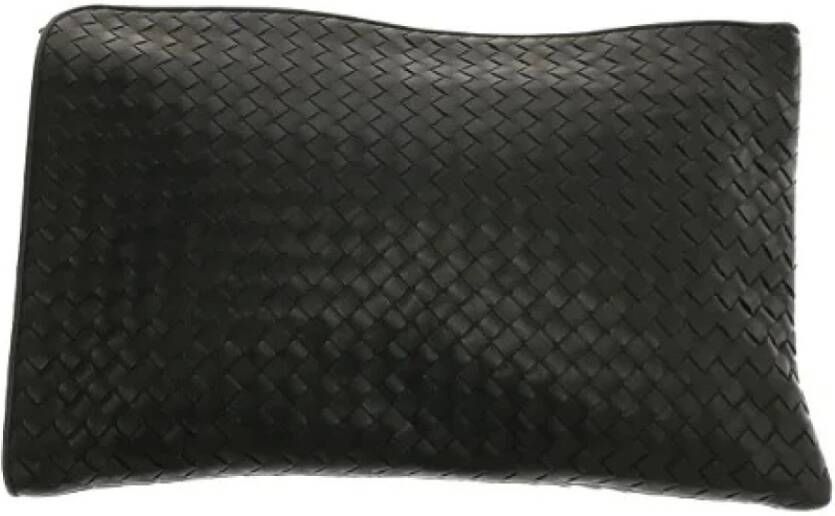 Bottega Veneta Vintage Voldoende lederen klauwen Zwart Dames