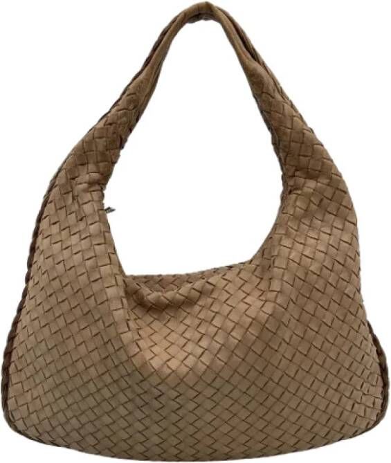 Bottega Veneta Vintage Voldoende lederen schouderzakken Bruin Dames