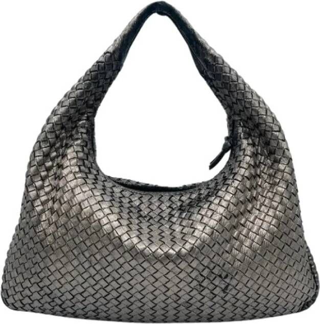 Bottega Veneta Vintage Voldoende lederen schouderzakken Grijs Dames
