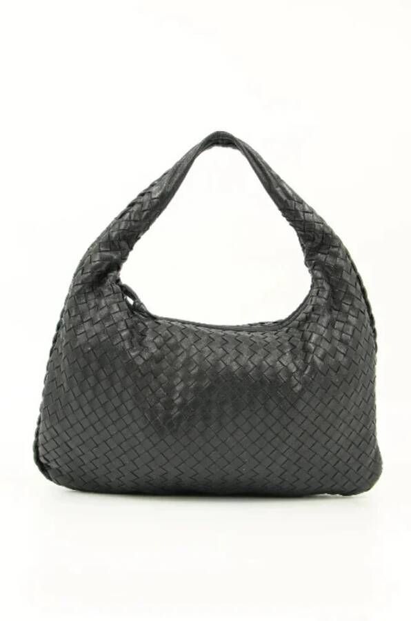 Bottega Veneta Vintage Voldoende lederen schouderzakken Zwart Dames