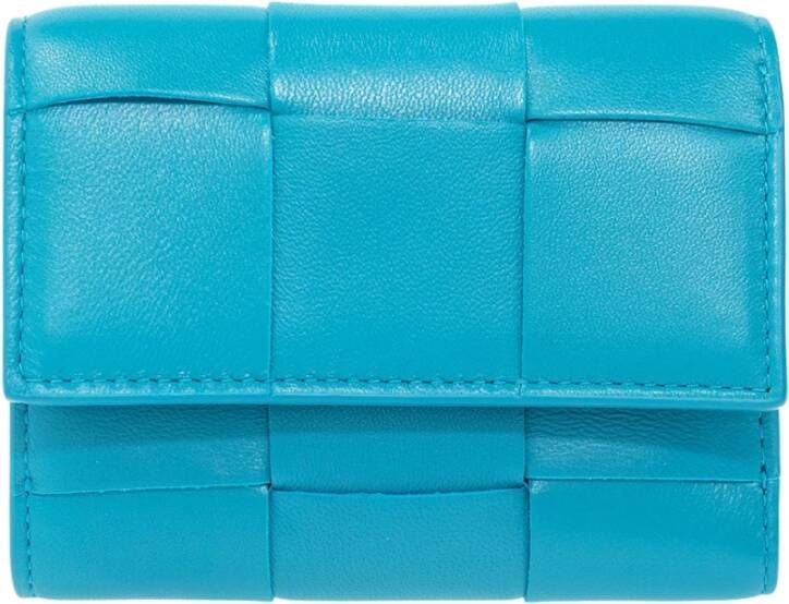 Bottega Veneta Intreccio leather wallet Blue Dames