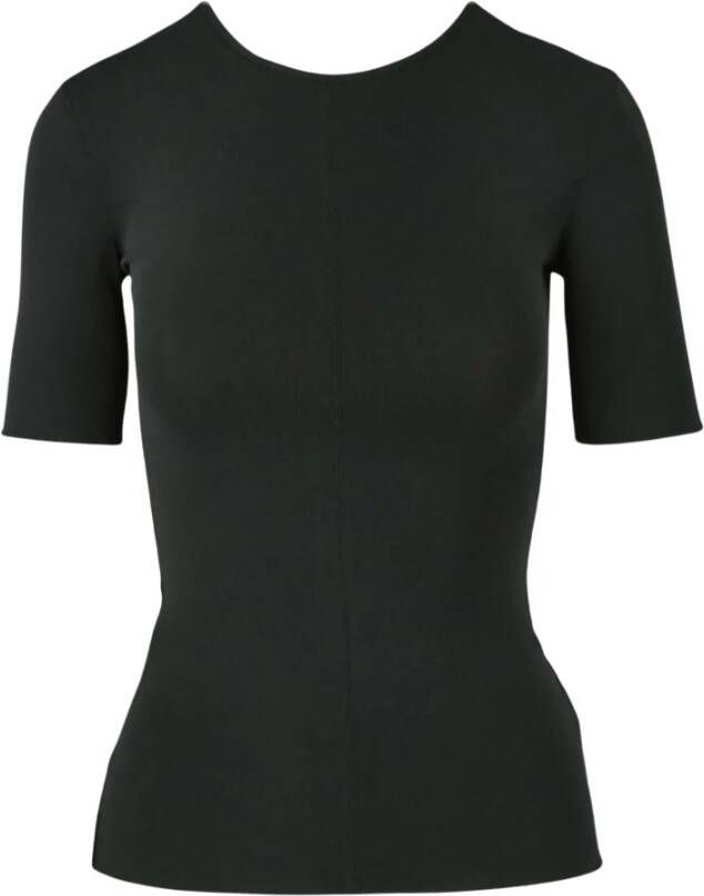 Bottega Veneta Zwarte getailleerde korte mouwen shirt Zwart Dames