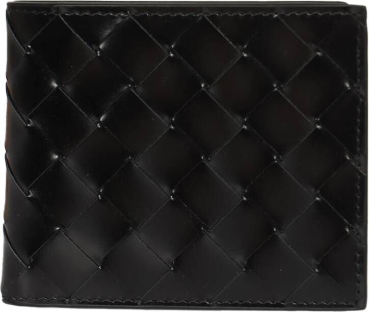 Bottega Veneta Zwarte Portemonnees met Interne Ruimte en Kaartsleuven Zwart Heren