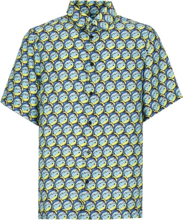 Botter Short Sleeve Shirts Blauw Heren