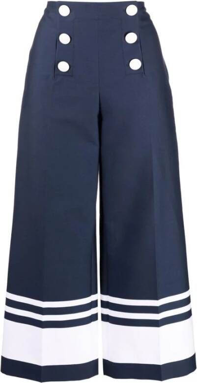 Boutique Moschino Bijgesneden broek Blauw Dames