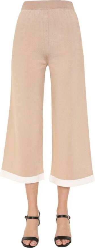 Boutique Moschino Cropped Trousers Beige Dames