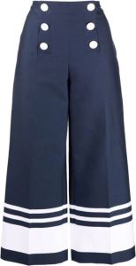 Boutique Moschino Cropped Trousers Blauw Dames