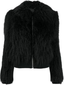 Boutique Moschino Faux Fur Shearling Jackets Zwart Dames