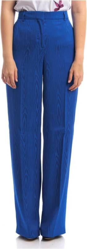 Boutique Moschino Leather Trousers Blauw Dames