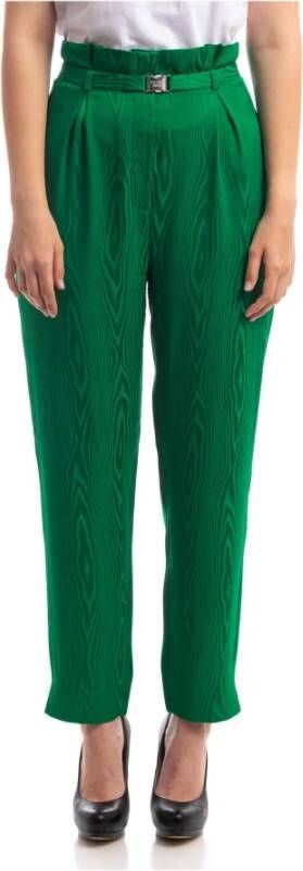 Boutique Moschino Leather Trousers Groen Dames