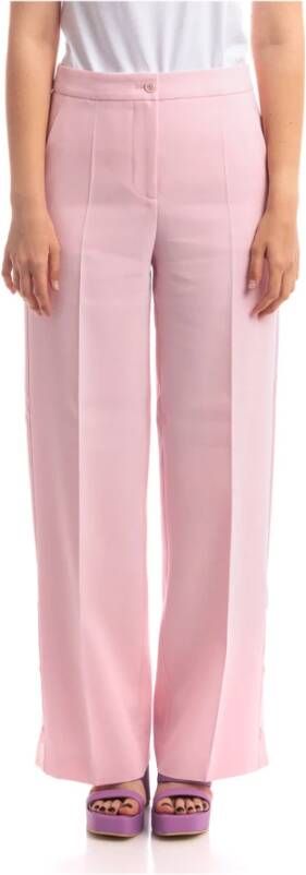 Boutique Moschino Leather Trousers Roze Dames