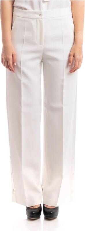 Boutique Moschino Leather Trousers White Dames