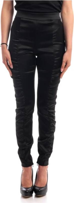 Boutique Moschino Leather Trousers Zwart Dames
