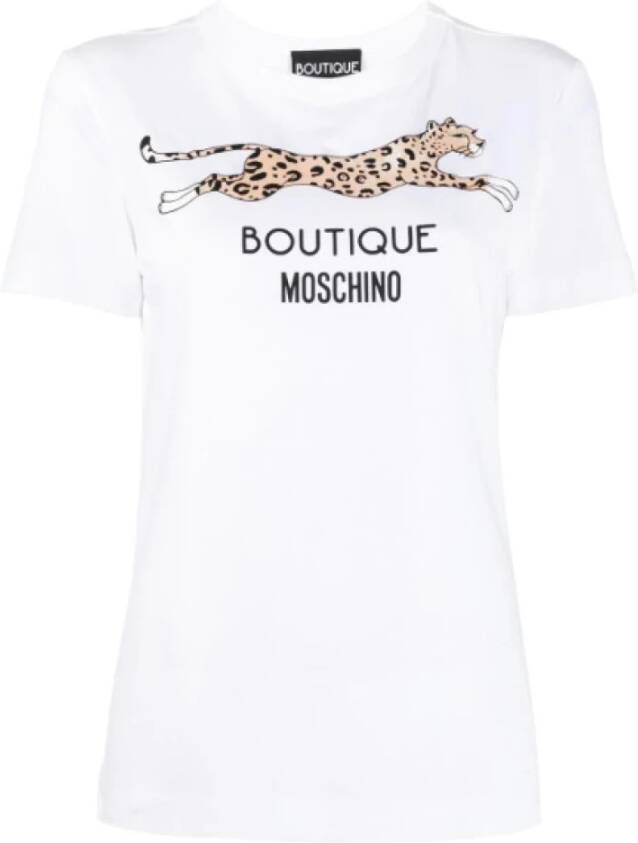 Boutique Moschino Logo-print t-shirt Wit Dames