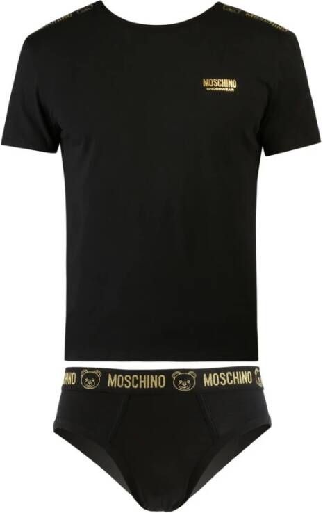 Moschino Zwart T-shirt en Boxerset 2101-8119 Black Heren