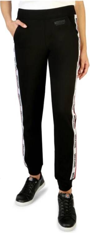 Moschino Monochrome Sweatpants met Logo Details voor Dames Black Dames