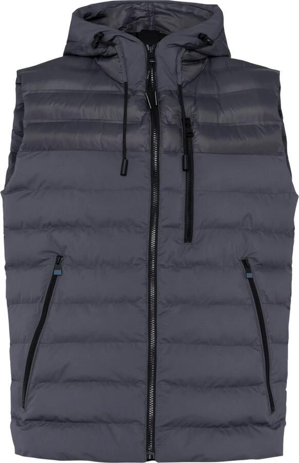 BRAX Grijze bodywarmer vest voor heren Gray Heren