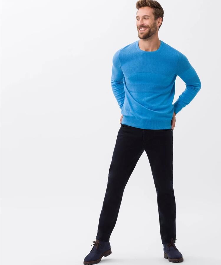 Brax Straight Fit-broek model Cadiz Van Feel Good blauw