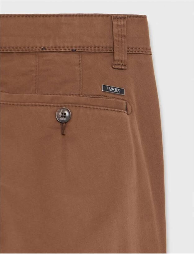 BRAX Luxe Katoenen Flatfront Broek Brown Heren - Foto 2