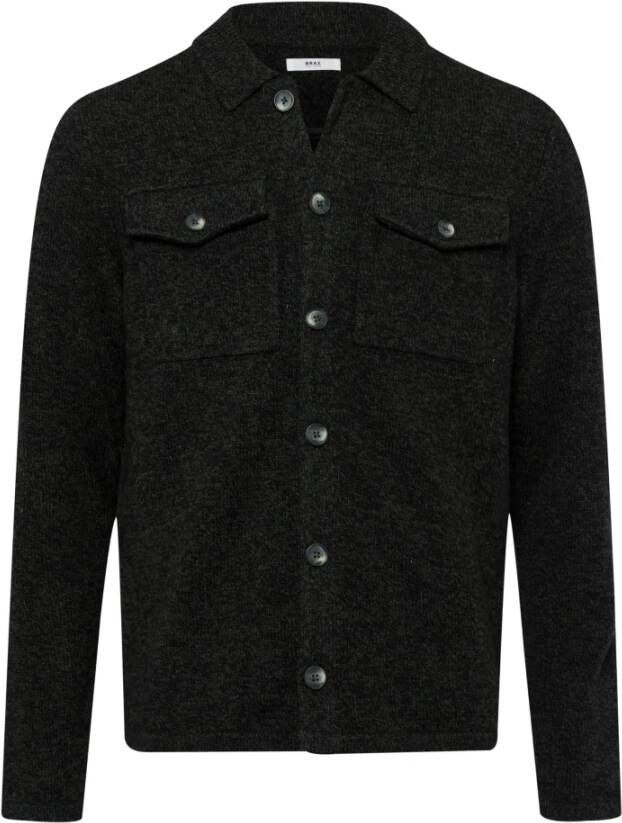 BRAX Groene Style Jay Gebreid Vest Green Heren