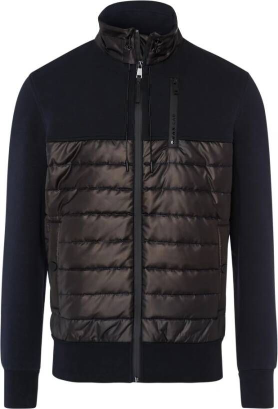BRAX vest Lavrant opstaande kraag donkerblauw rits effen