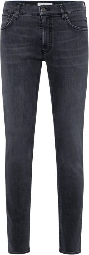BRAX jeans grijs effen katoen met steekzakken