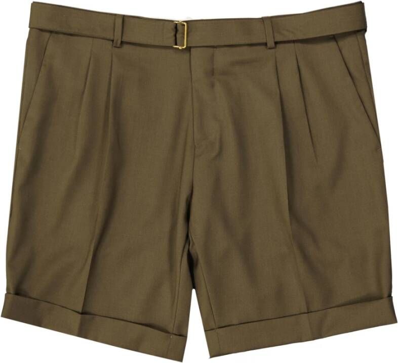 Briglia Hoge taille wollen shorts Groen Heren