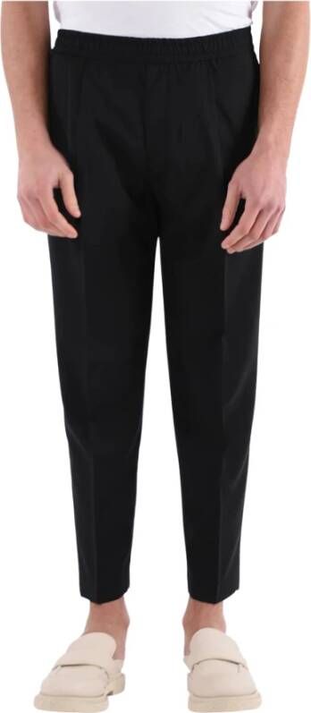 Briglia Savoys Wollen Broek met Elastische Taille Black Heren