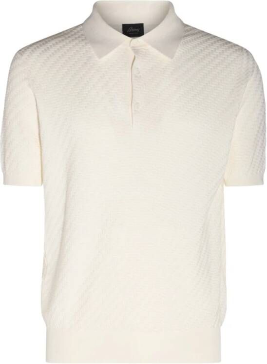 Brioni Polo Shirts Wit Heren