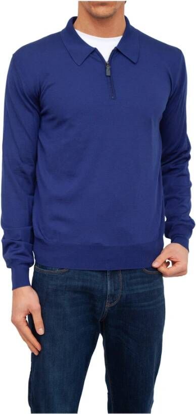 Brioni Poloshirt Blauw Heren