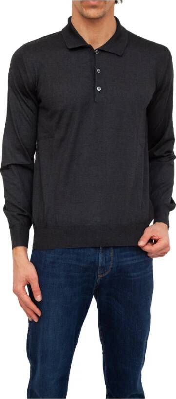 Brioni Poloshirt Zwart Heren