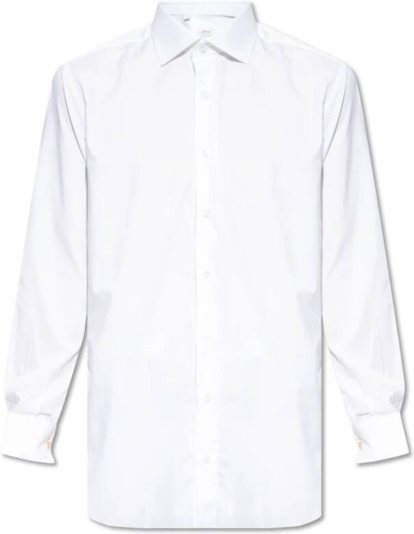 Brioni Shirt van biologisch katoen White Heren