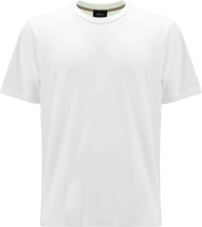 Brioni T-shirt ujla0l_p1613_9000 White Heren