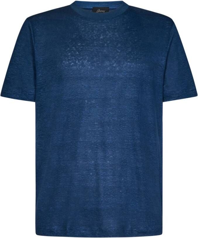 Brioni T-Shirts Blauw Heren