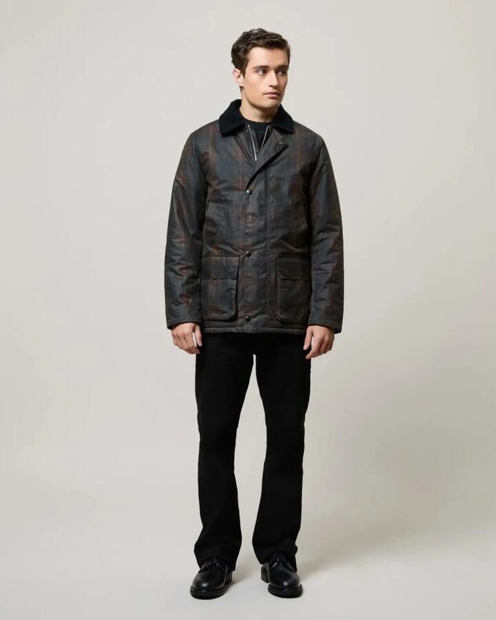 Brixtol Textiles Bruin Tartan Gewaxte Jas Curtis Brown Heren - Foto 3