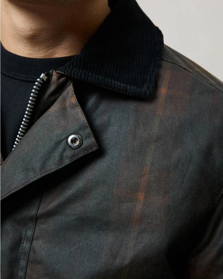 Brixtol Textiles Bruin Tartan Gewaxte Jas Curtis Brown Heren - Foto 2