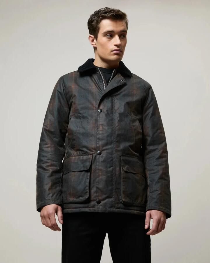 Brixtol Textiles Bruin Tartan Gewaxte Jas Curtis Brown Heren - Foto 7