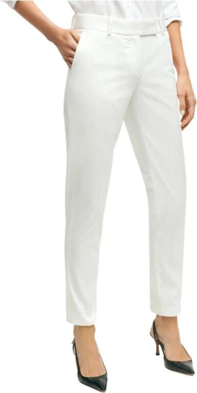Brooks Brothers Stretch Cotton Advantage Chino Broek White Dames